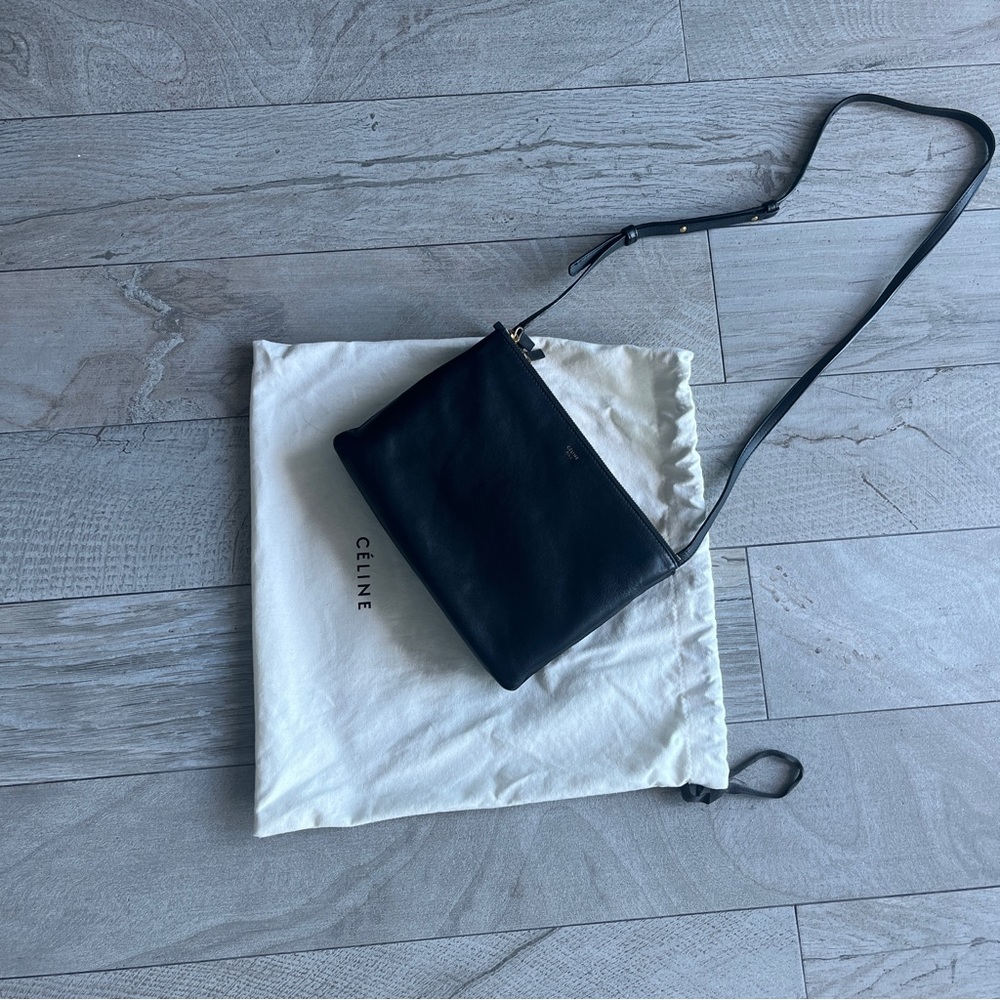 COPY - Celine Large Trio Bag in Lambskin Black